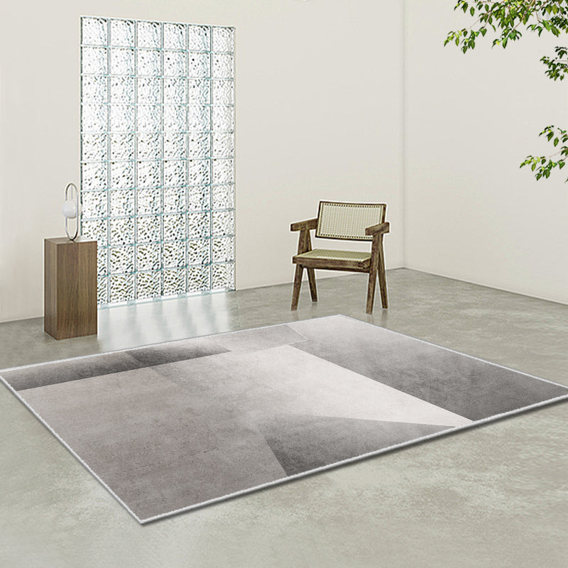 Chic Modern Area Rug Geometric Pattern Polyester Area Carpet Non-Slip Backing Rug for Living Room