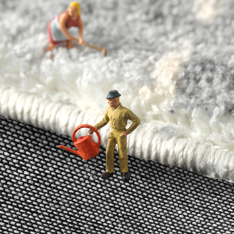 Chic Modern Area Rug Geometric Pattern Polyester Area Carpet Non-Slip Backing Rug for Living Room