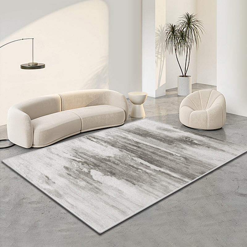 Chic Modern Area Rug Geometric Pattern Polyester Area Carpet Non-Slip Backing Rug for Living Room