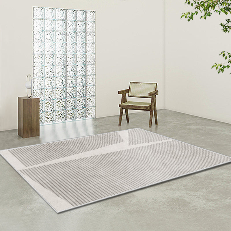 Chic Modern Area Rug Geometric Pattern Polyester Area Carpet Non-Slip Backing Rug for Living Room