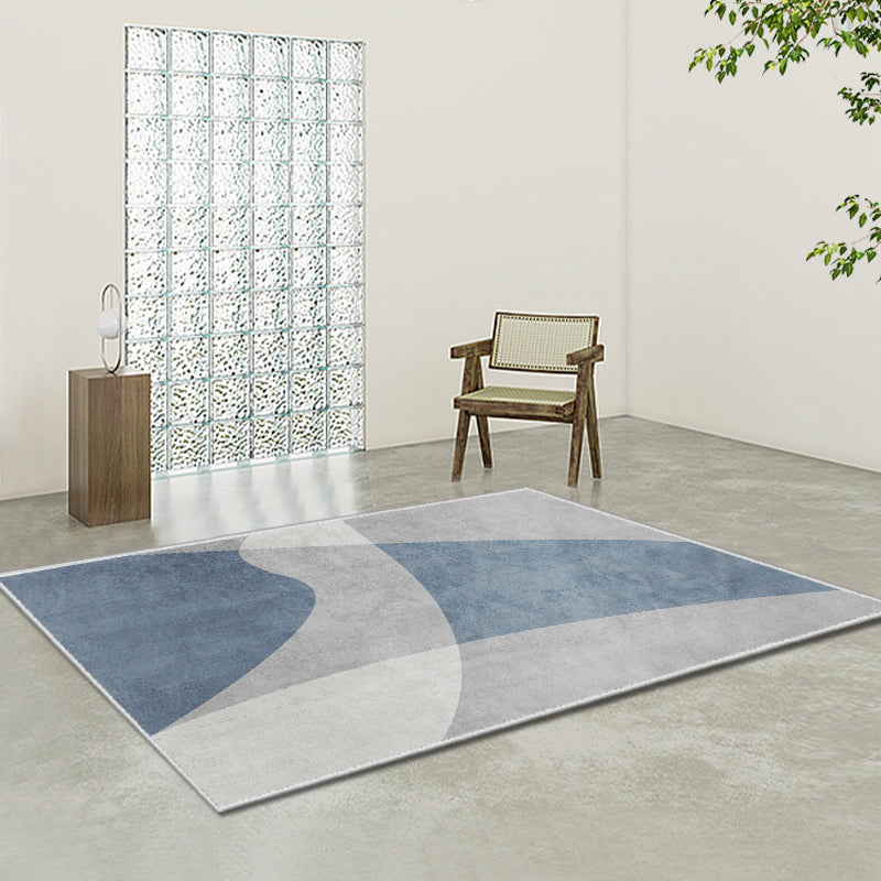 Chic Modern Area Rug Geometric Pattern Polyester Area Carpet Non-Slip Backing Rug for Living Room