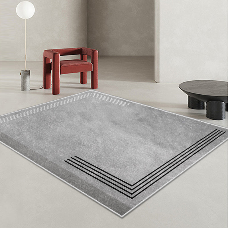 Chic Modern Area Rug Geometric Pattern Polyester Area Carpet Non-Slip Backing Rug for Living Room