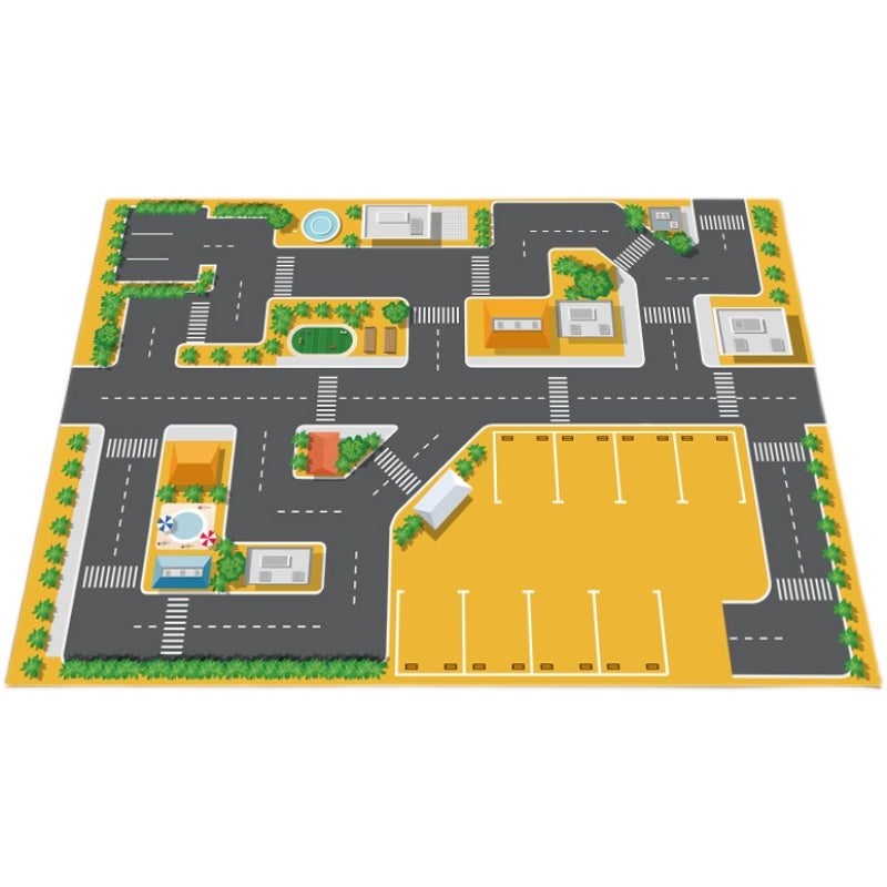 Fancy Modern Area Rug Track Pattern Polyester Area Carpet Stain Resistant Rug for Home Decor