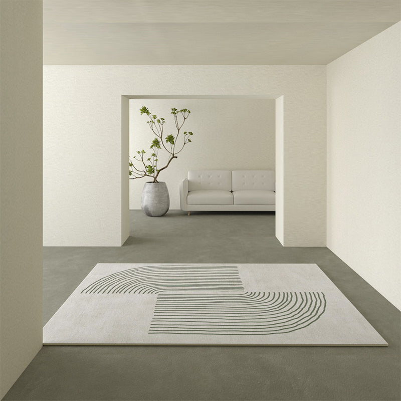 Freizeit Teppich Teppich Moderner Streifenmuster Teppich Polyester Waschbar Teppich mit Rutsch-Rücken