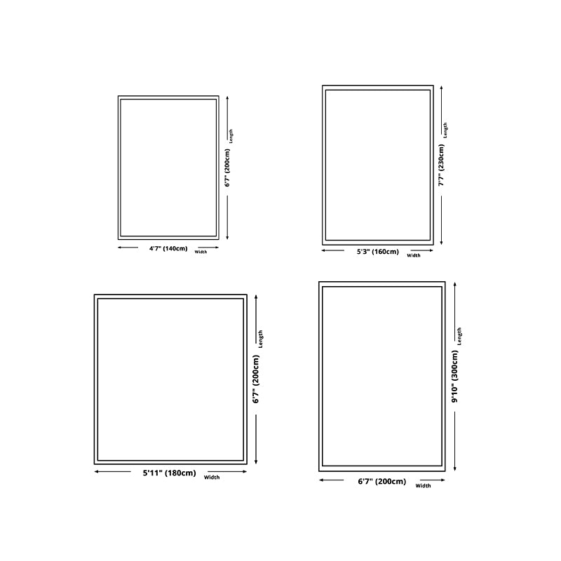 Blue Modern Carpet Tie-Dye Pattern Polyester Area Rug Non-Slip Backing Rug for Living Room