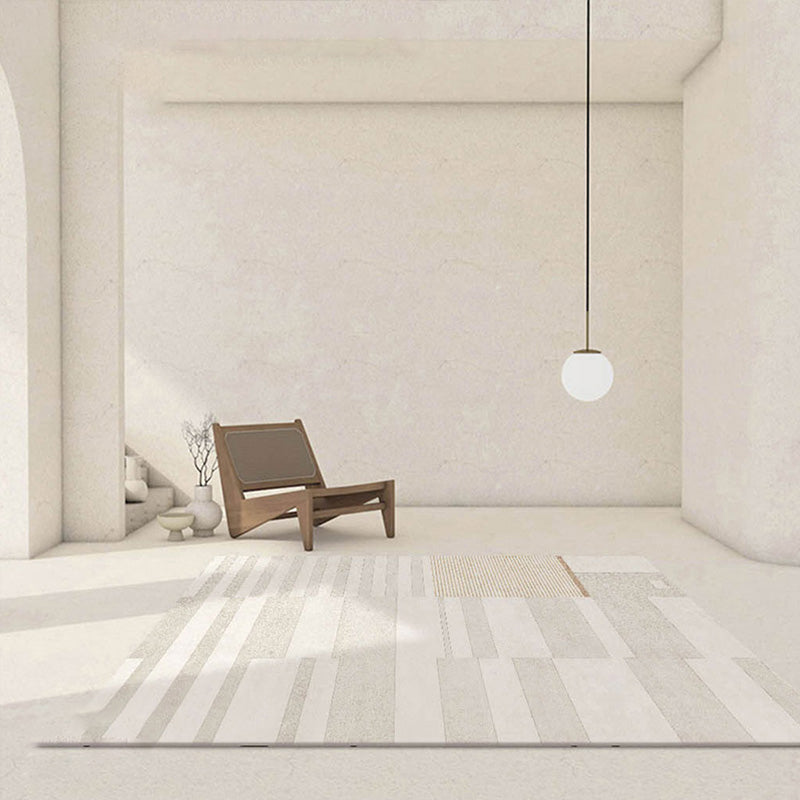 Simplicity Contrast Panel Rug Comfort Area Rug Polyester Anti-Slip Carpet for Home Decor