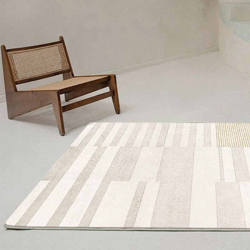 Simplicity Contrast Panel Rug Comfort Area Rug Polyester Anti-Slip Carpet for Home Decor