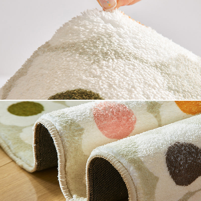 Stylish Color-Blocked Carpet Modern Polyester Area Rug Non-Slip Backing Rug for Drawing Room