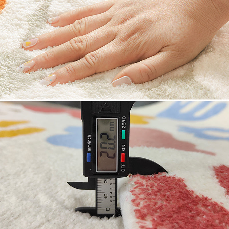 Stylish Color-Blocked Carpet Modern Polyester Area Rug Non-Slip Backing Rug for Drawing Room