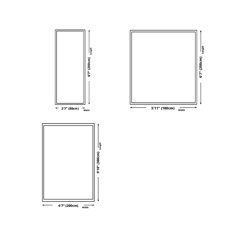 Khaki Modern Area Rug Stripe Pattern Polyester Area Carpet Anti-Slip Washable Rug for Home Decor