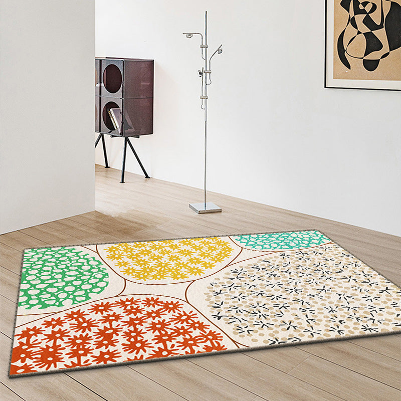 Funky Area Carpet Contemporary Polyester Rug Washable Stain Resistant Indoor Rug for Home Decor