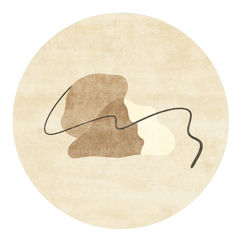 Area di colore a contrasto moderno tappeto tappeto in poliestere marrone tappeto anti-slip wasy care tappeto per soggiorno