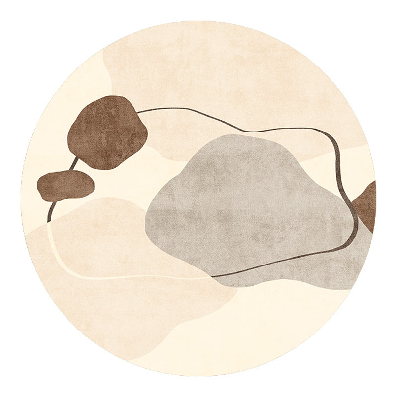 Area di colore a contrasto moderno tappeto tappeto in poliestere marrone tappeto anti-slip wasy care tappeto per soggiorno