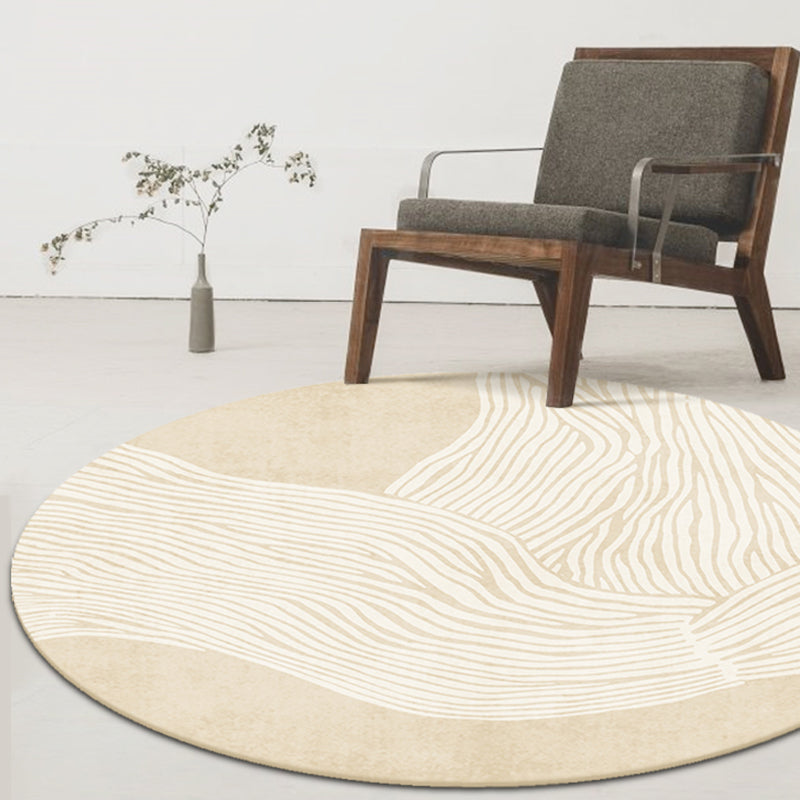 Tapis de rayures de tapis moderne beige tapis lavable antidérapant un tapis lavable antidérapant pour décoration intérieure