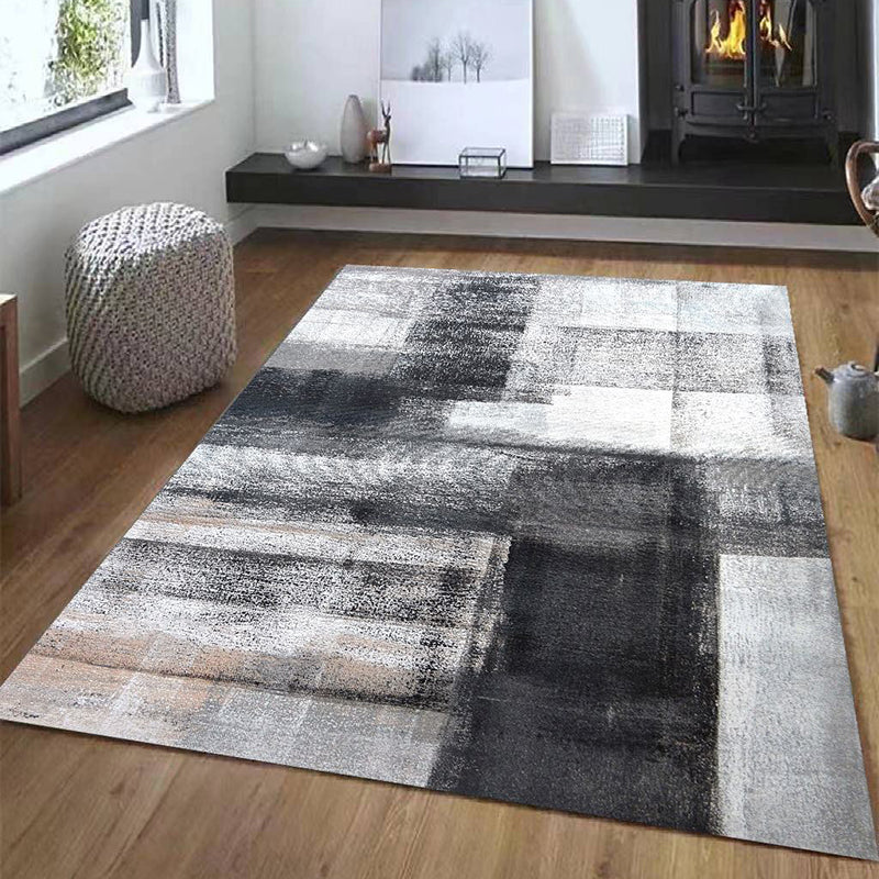 Alfombra artística de la alfombra de interior del área del patrón abstracto creativo alfombra del poliéster sin deslizamiento para sala de estar