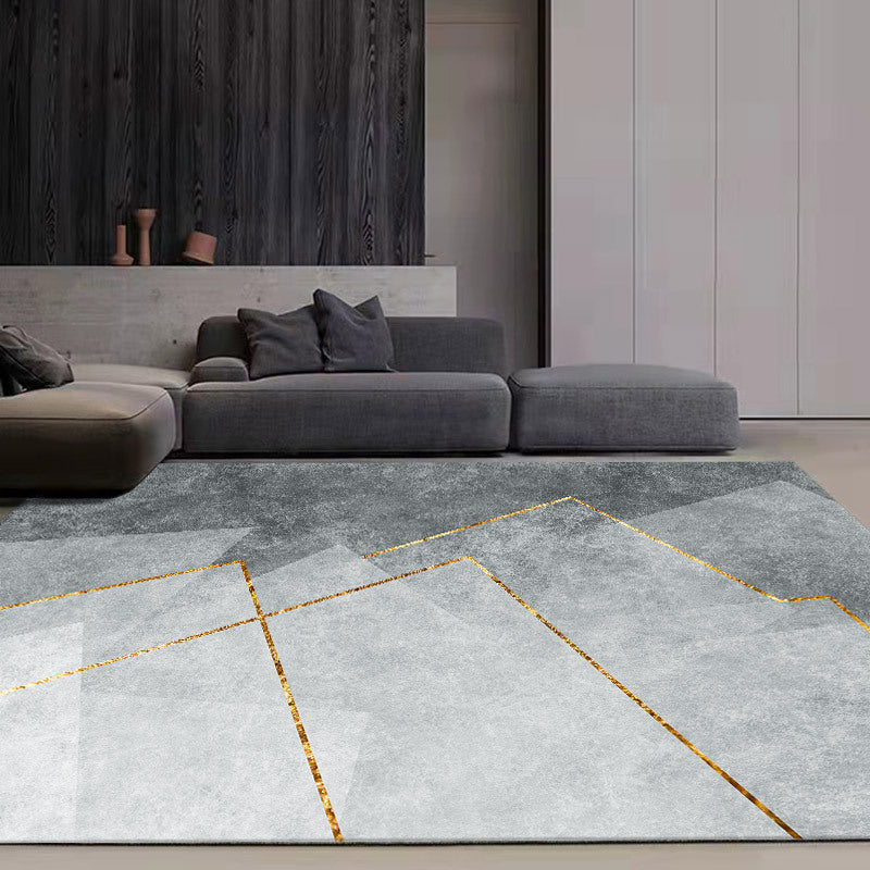 Wunderschöner waschbarer Teppich Trendy Polyester Fläche Teppich nicht rutschfestes Hintergrund Teppich für Wohnzimmer