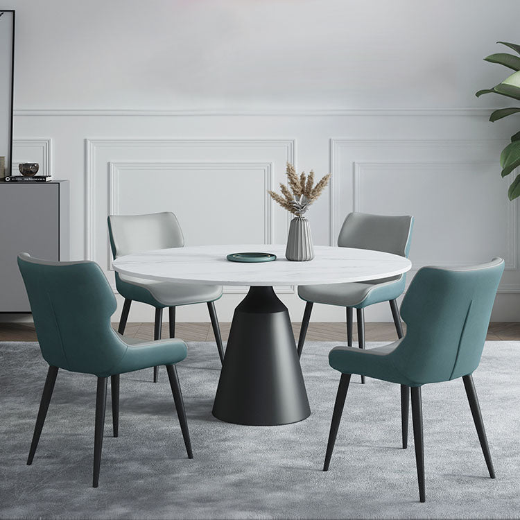 Sillas de comedor de cuero estilo moderno Butacas Parsons con respaldo (juego de 2)