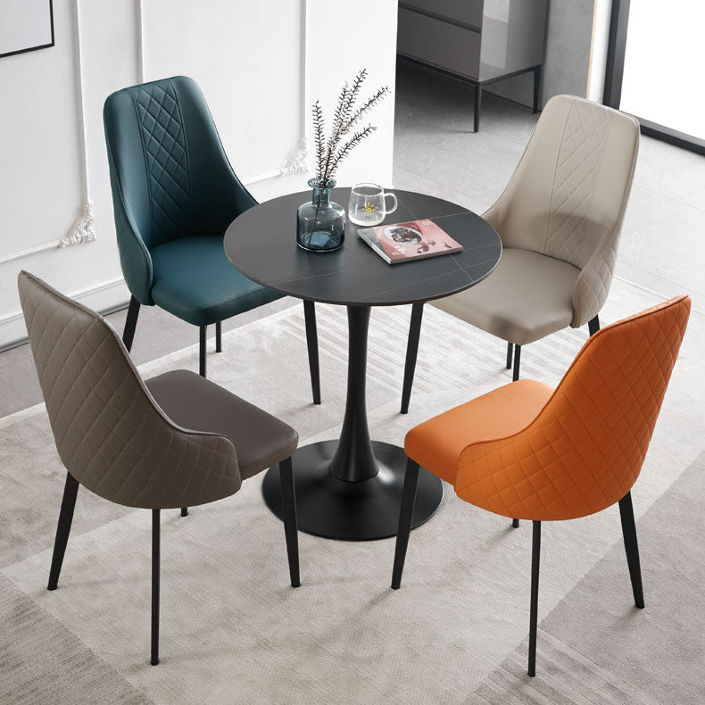 Hedendaagse stijl Parsons Dining zijstoelen gestoffeerde armloze eetkamerstoelen