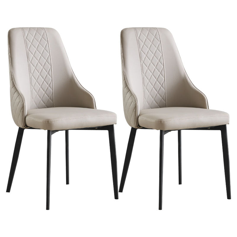 Hedendaagse stijl Parsons Dining zijstoelen gestoffeerde armloze eetkamerstoelen