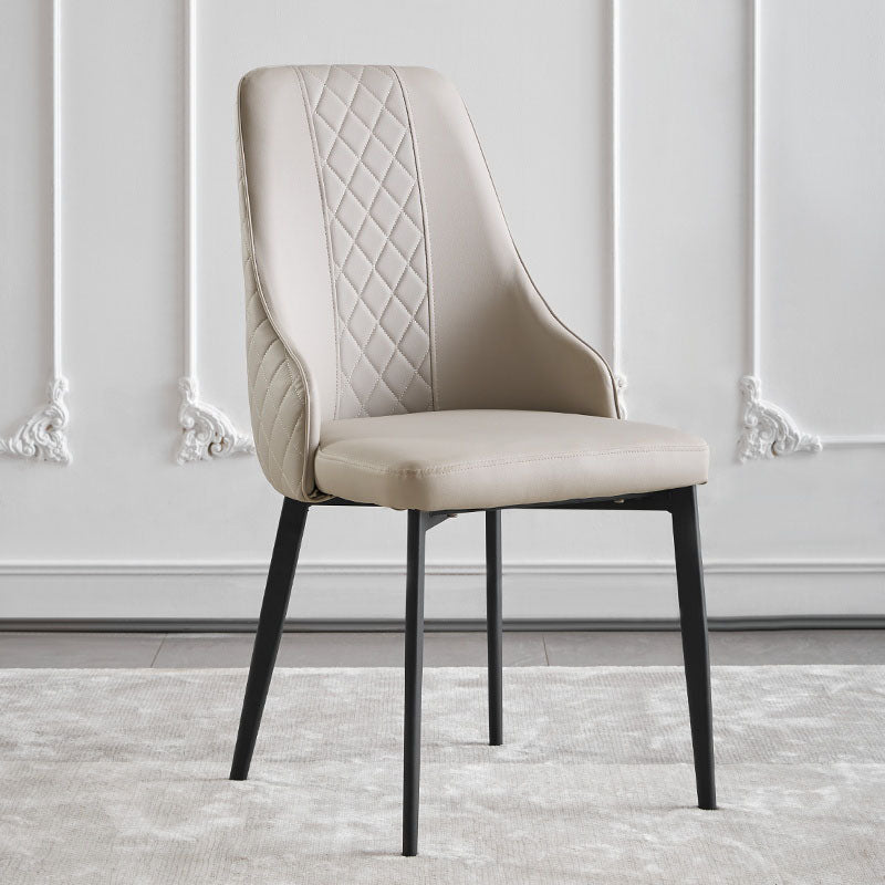 Hedendaagse stijl Parsons Dining zijstoelen gestoffeerde armloze eetkamerstoelen
