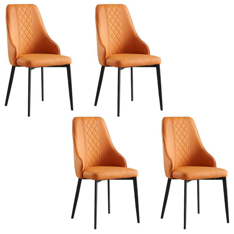 Hedendaagse stijl Parsons Dining zijstoelen gestoffeerde armloze eetkamerstoelen