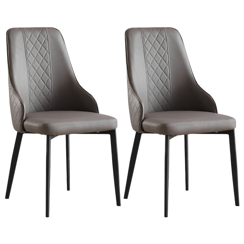 Hedendaagse stijl Parsons Dining zijstoelen gestoffeerde armloze eetkamerstoelen