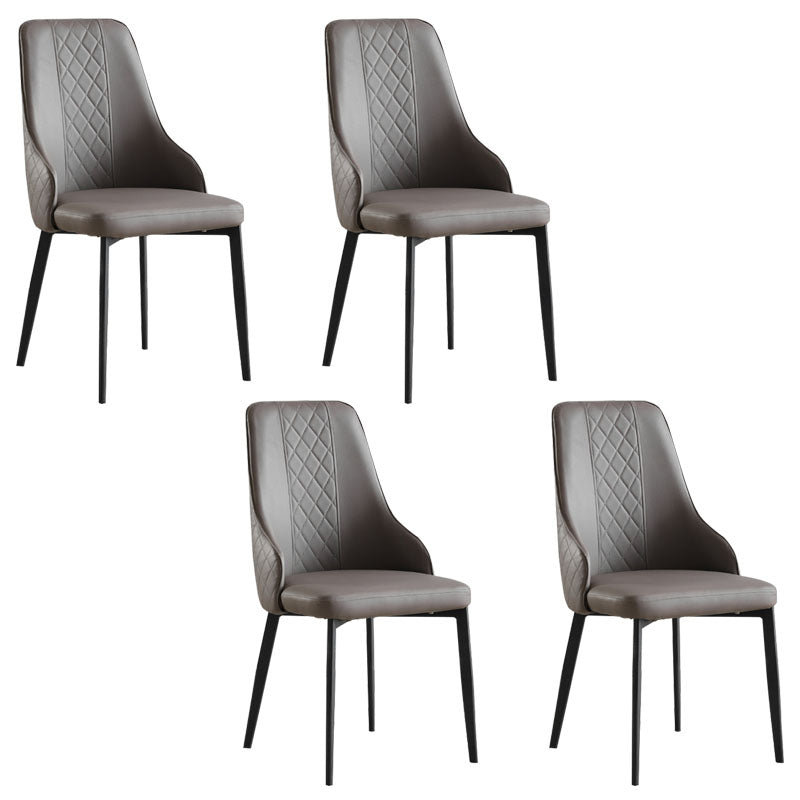 Hedendaagse stijl Parsons Dining zijstoelen gestoffeerde armloze eetkamerstoelen