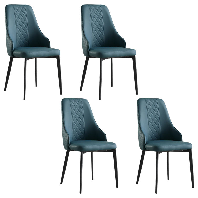 Hedendaagse stijl Parsons Dining zijstoelen gestoffeerde armloze eetkamerstoelen