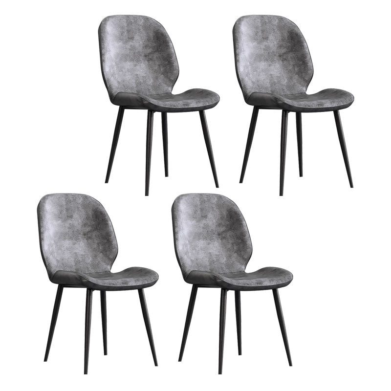 Minimalist Style Wingback Parsons Chairs Armless Dining Chairs for Kitchen