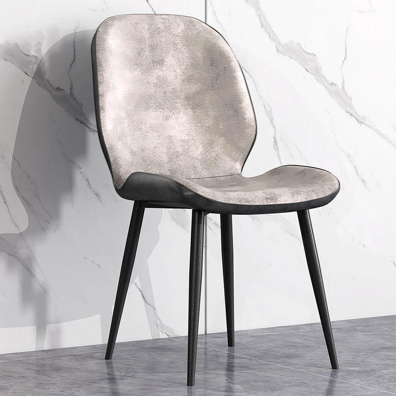 Minimalist Style Wingback Parsons Chairs Armless Dining Chairs for Kitchen