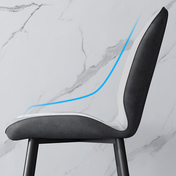 Minimalist Style Wingback Parsons Chairs Armless Dining Chairs for Kitchen