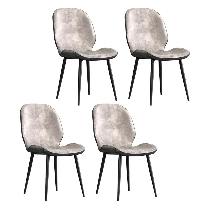 Minimalist Style Wingback Parsons Chairs Armless Dining Chairs for Kitchen