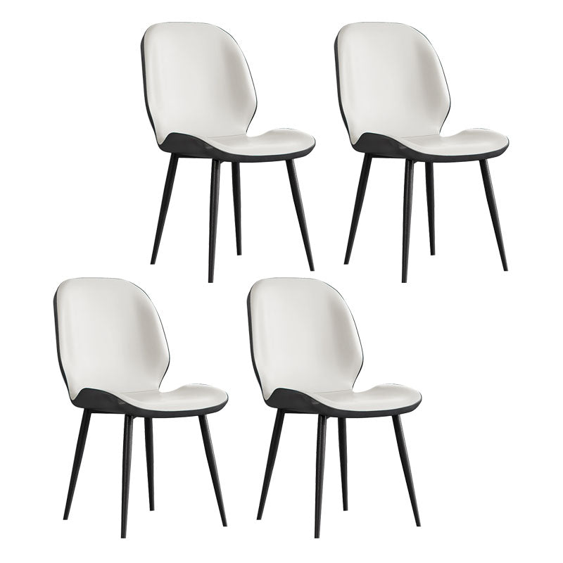 Minimalist Style Wingback Parsons Chairs Armless Dining Chairs for Kitchen
