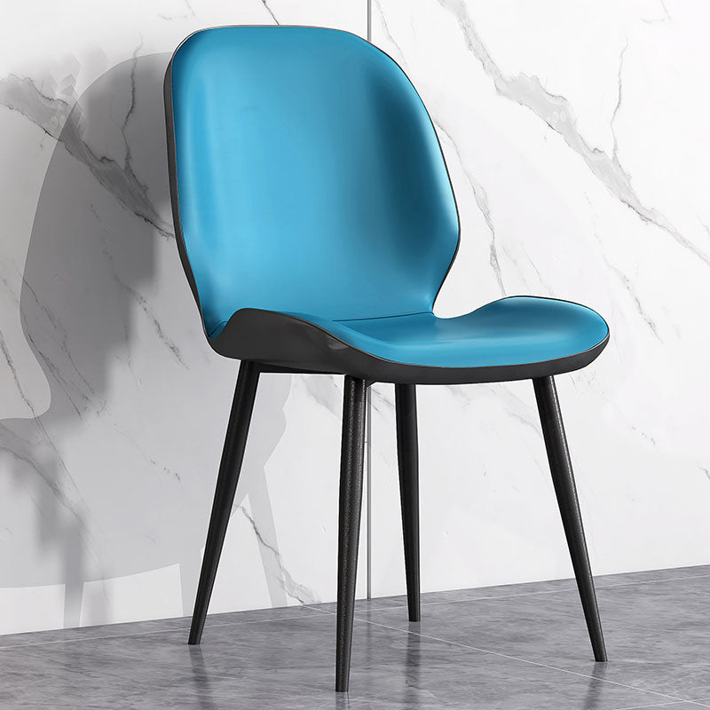 Minimalist Style Wingback Parsons Chairs Armless Dining Chairs for Kitchen