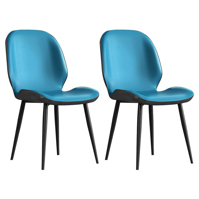 Minimalist Style Wingback Parsons Chairs Armless Dining Chairs for Kitchen