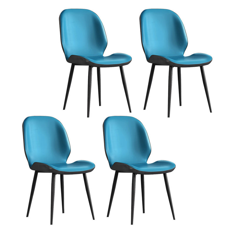 Minimalist Style Wingback Parsons Chairs Armless Dining Chairs for Kitchen