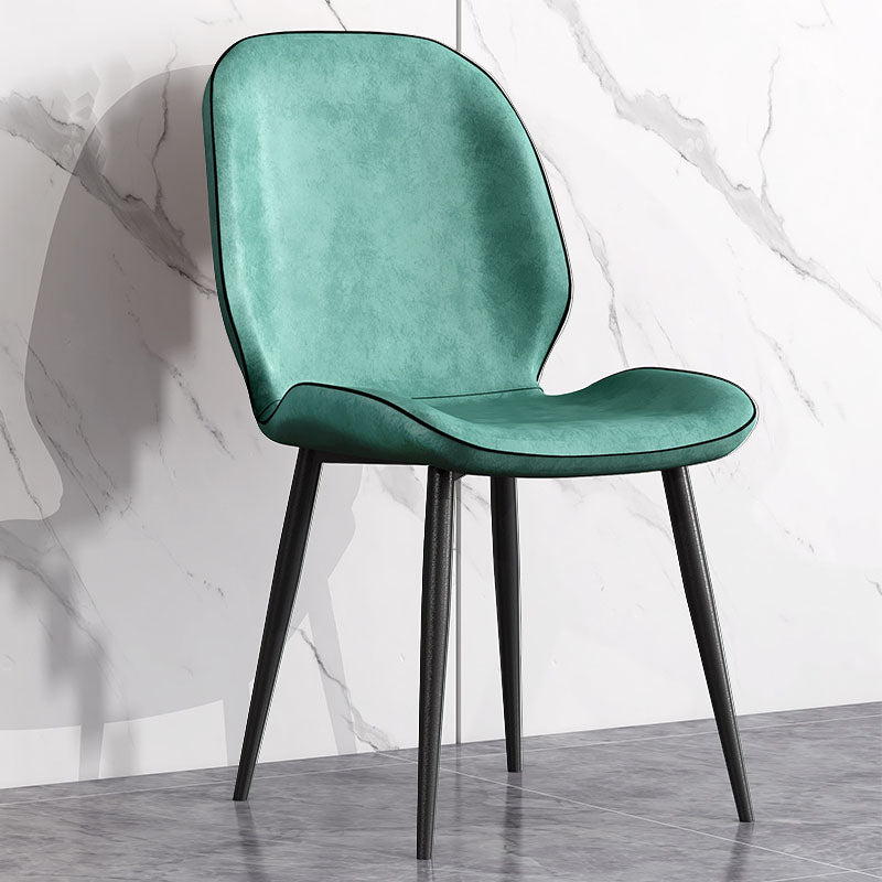 Minimalist Style Wingback Parsons Chairs Armless Dining Chairs for Kitchen