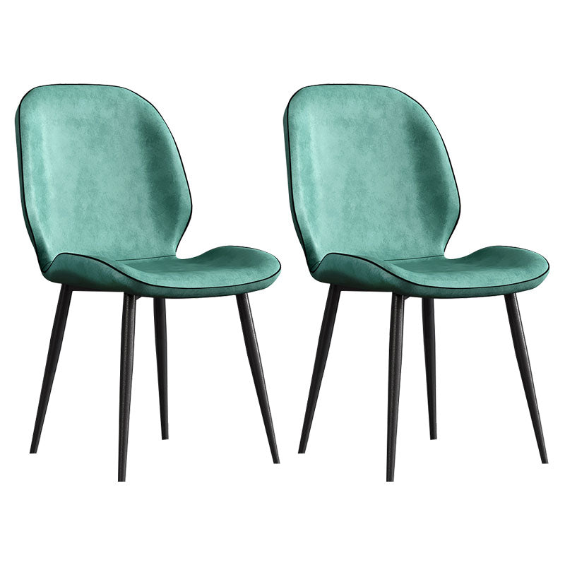 Minimalist Style Wingback Parsons Chairs Armless Dining Chairs for Kitchen