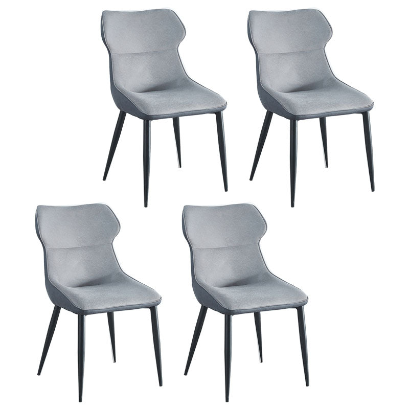 Chaises de salle à manger en faux cuir contemporain chaises sans bras pour cuisine
