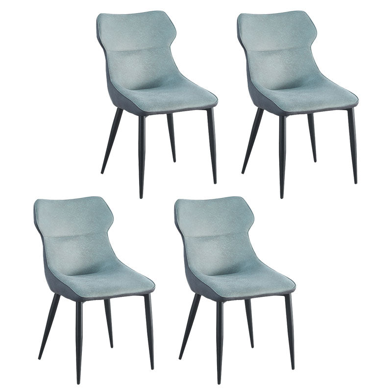 Chaises de salle à manger en faux cuir contemporain chaises sans bras pour cuisine