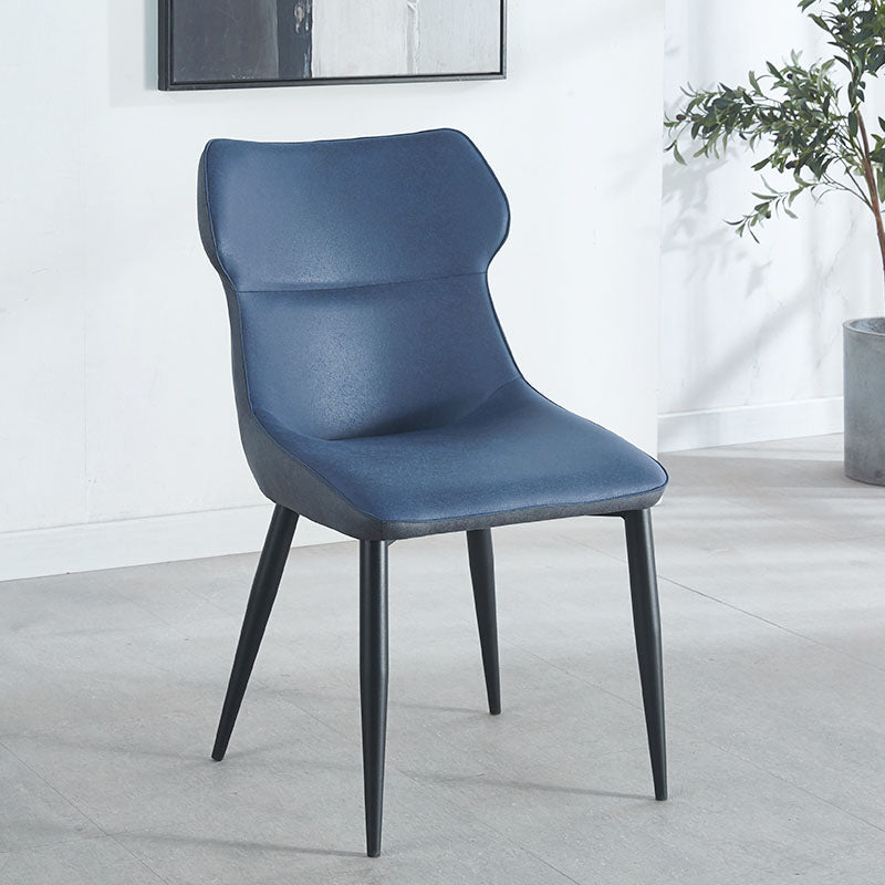 Chaises de salle à manger en faux cuir contemporain chaises sans bras pour cuisine