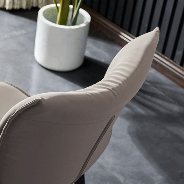 Chaises de salle à manger contemporaines en cuir PU, chaises latérales à dossier solide sans accoudoirs pour usage domestique