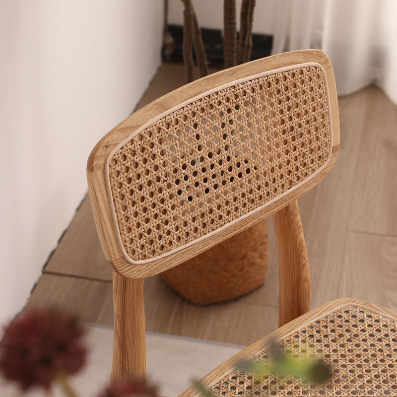Ensemble de chaises latérales à dossier ouvert de cuisine de salle à manger de chaises en bois de hêtre de style moderne