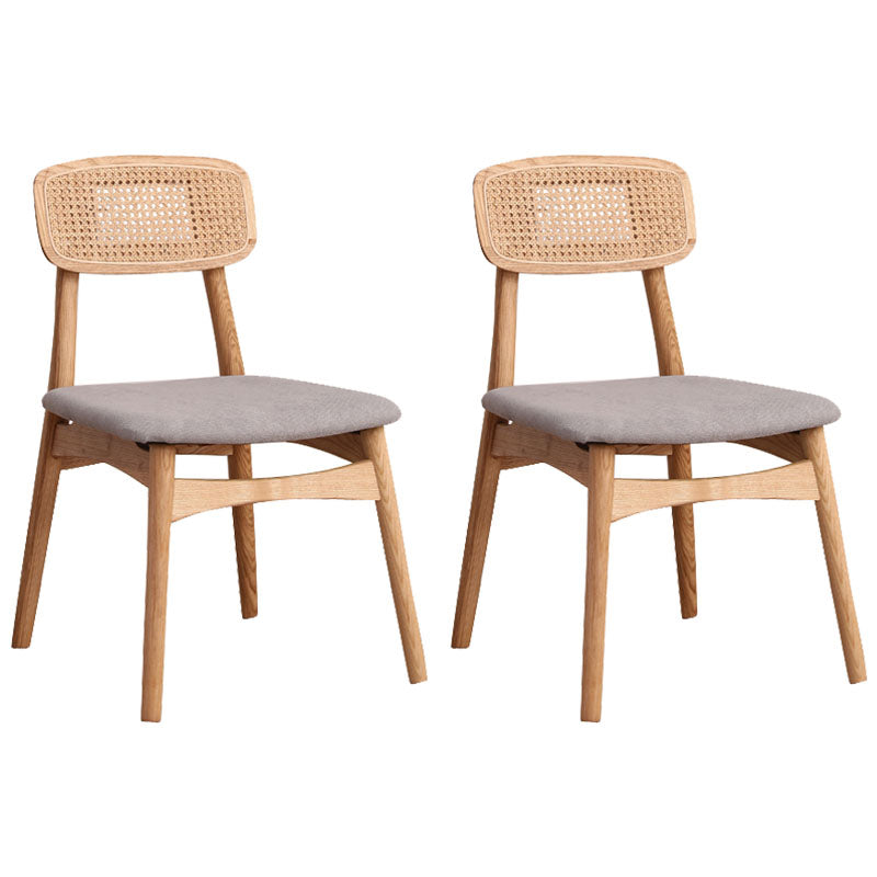 Ensemble de chaises latérales à dossier ouvert de cuisine de salle à manger de chaises en bois de hêtre de style moderne