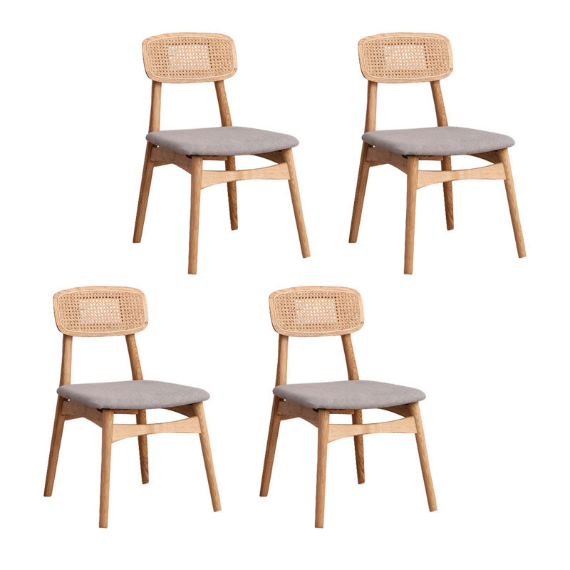 Ensemble de chaises latérales à dossier ouvert de cuisine de salle à manger de chaises en bois de hêtre de style moderne