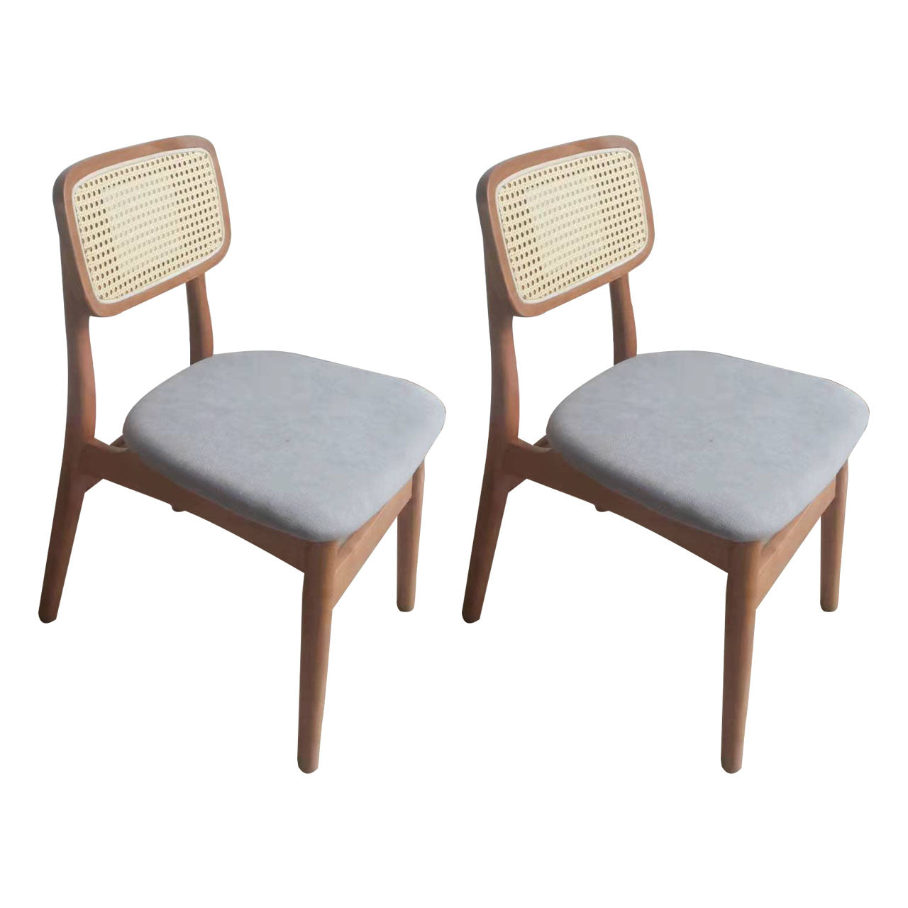 Ensemble de chaises latérales à dossier ouvert de cuisine de salle à manger de chaises en bois de hêtre de style moderne