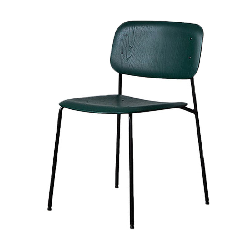Chaise de salle à manger industrielle en métal, sans accoudoirs, à dossier ouvert, pour usage domestique