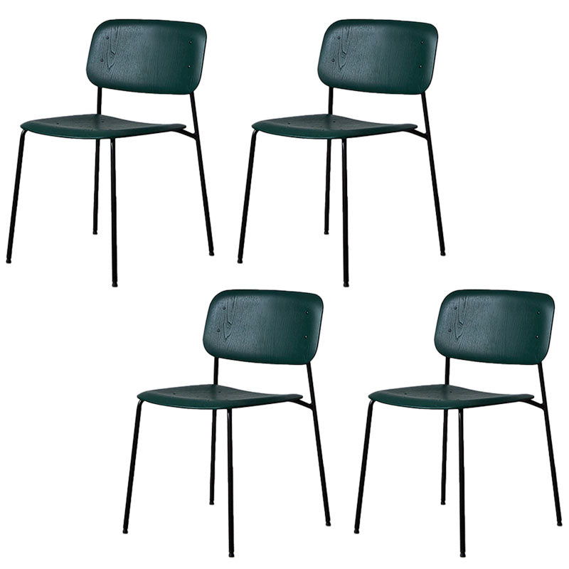 Chaise de salle à manger industrielle en métal, sans accoudoirs, à dossier ouvert, pour usage domestique