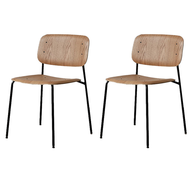 Chaise de salle à manger industrielle en métal, sans accoudoirs, à dossier ouvert, pour usage domestique