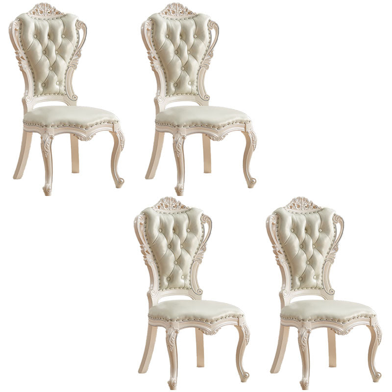 Victorian Style Dining Side Chair Dining Armless Side Chair for Home Use